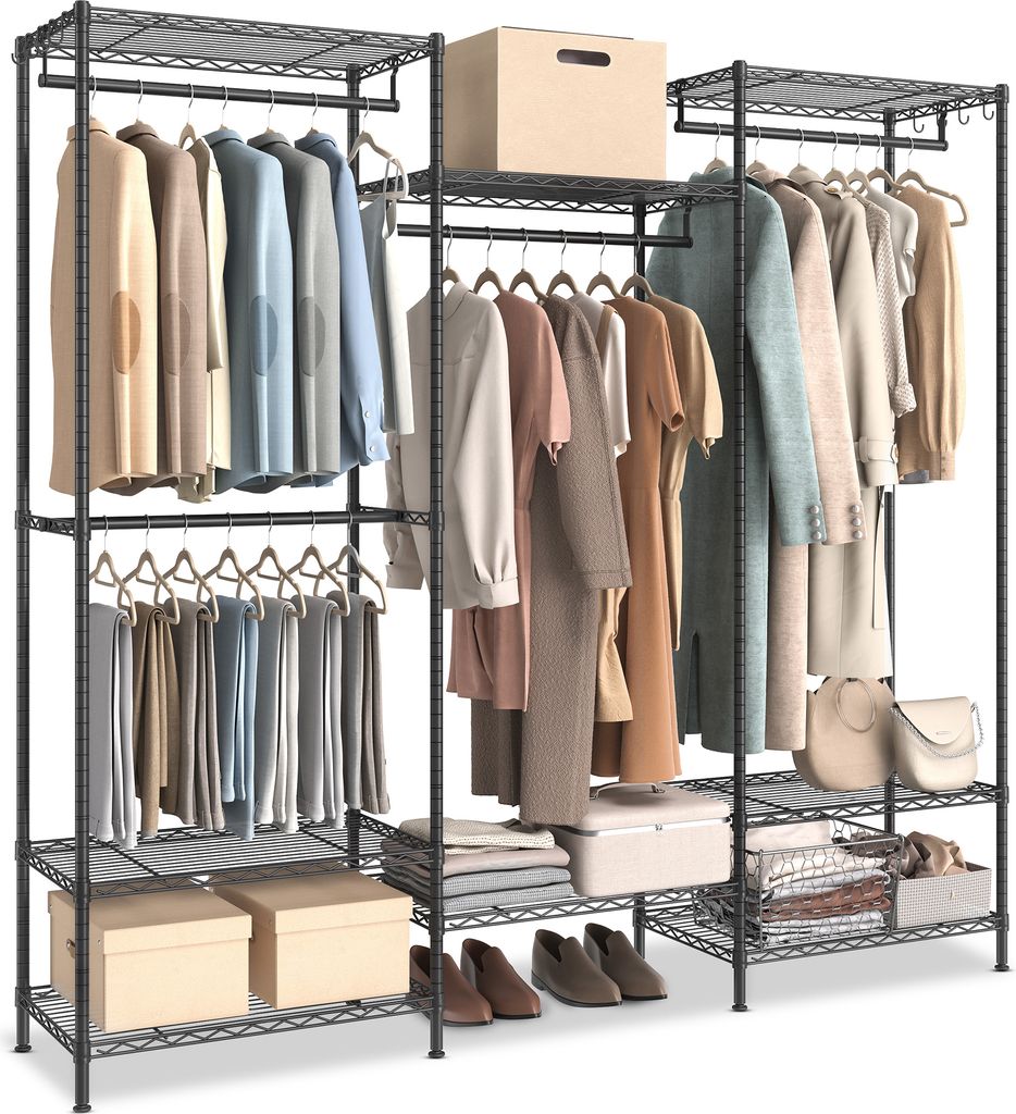 SONGMICS Kleiderständer, offener Kleiderschrank, Garderobe Produktbild 