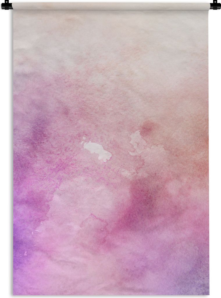 MuchoWow Wandteppich Wandbehang Aquarell - Altrosa - Farbton 120x180 cm Tapisserie Dekoration Wandtuch - Schlafzimmer - Dekorationen für das Haus