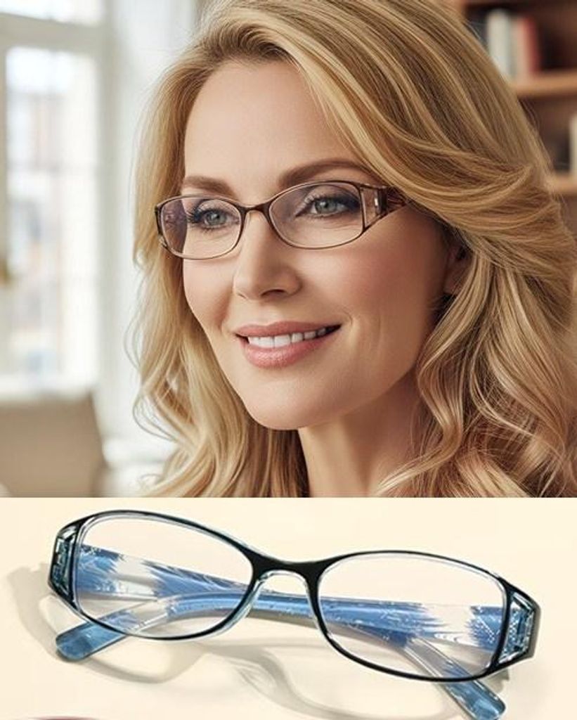 GKA Damen Lesebrille 1,5 feminin blau mit tollem Produktbild 