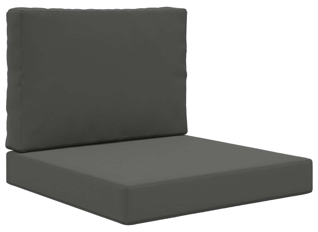 Hochwertigen Möbel Sofakissen für draußen modern - robust und langlebig - 2 pcs Anthrazit Polyester - Gartenmöbelauflagen Stilvoll350046