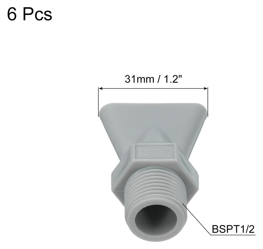 2 Stš¹cke BSPT1/2 M?nnliche Entenschnabel-Winddš¹se, Flache Luftdš¹se Orifice-Dš¹se ABS-Luftstrahldš¹se mit einem PTFE-Band fš¹r Druckl...