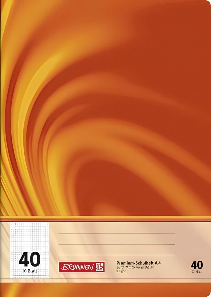 Brunnen Premium Schulheft A4 Vivendi Lineatur 40, mit Umrandung, 16Blatt