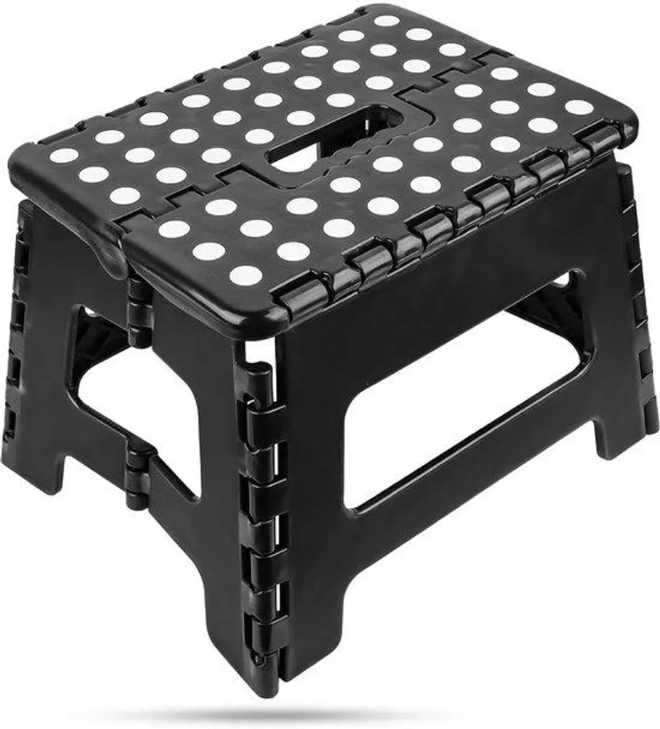 Appui de sortie de lit pliable noir avec poignée ergonomique antidérapante