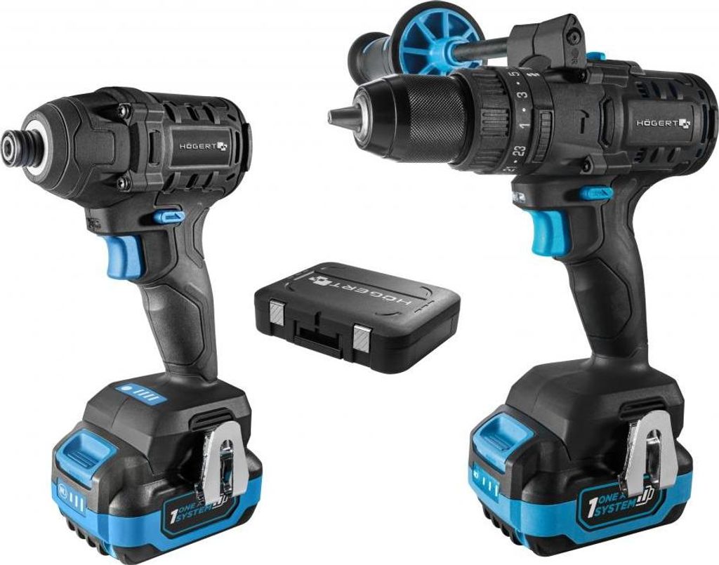 HÖGERT TECHNIK Akku-Schlagbohrschrauber-Set 18V, 200 Nm & Produktbild 