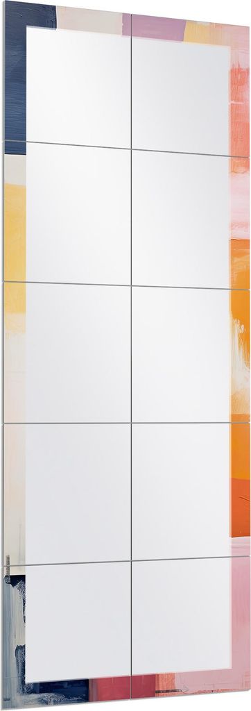 DEQORI Wandspiegel Puzzle 60x150 cm 'Farbfeldpoesie' Spiegel Ganzkörperspiegel
