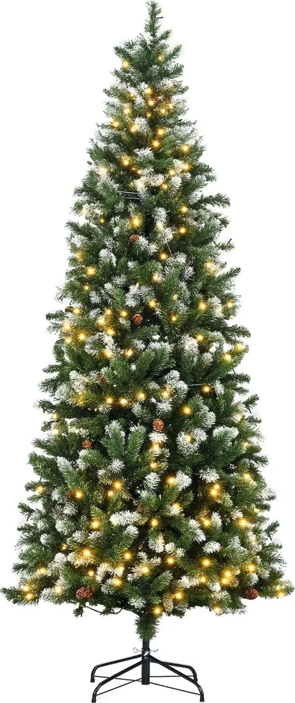 Grand Sapin Artificiel Lumineux 240cm - Arbre de Noël à LED Premium Vert