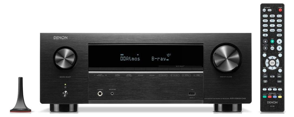 Denon AVR-X2800H DAB, 95 W, 7.1 Kanäle, Stereo, 185 W, Klemmleistenanschluss, A2DP, AVRCP, SBC