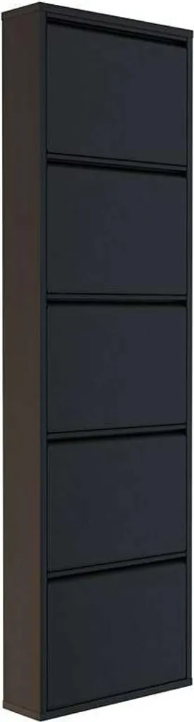 Range-chaussures Mural Slim en Métal Noir 5 Compartiments Skye Decor - 6