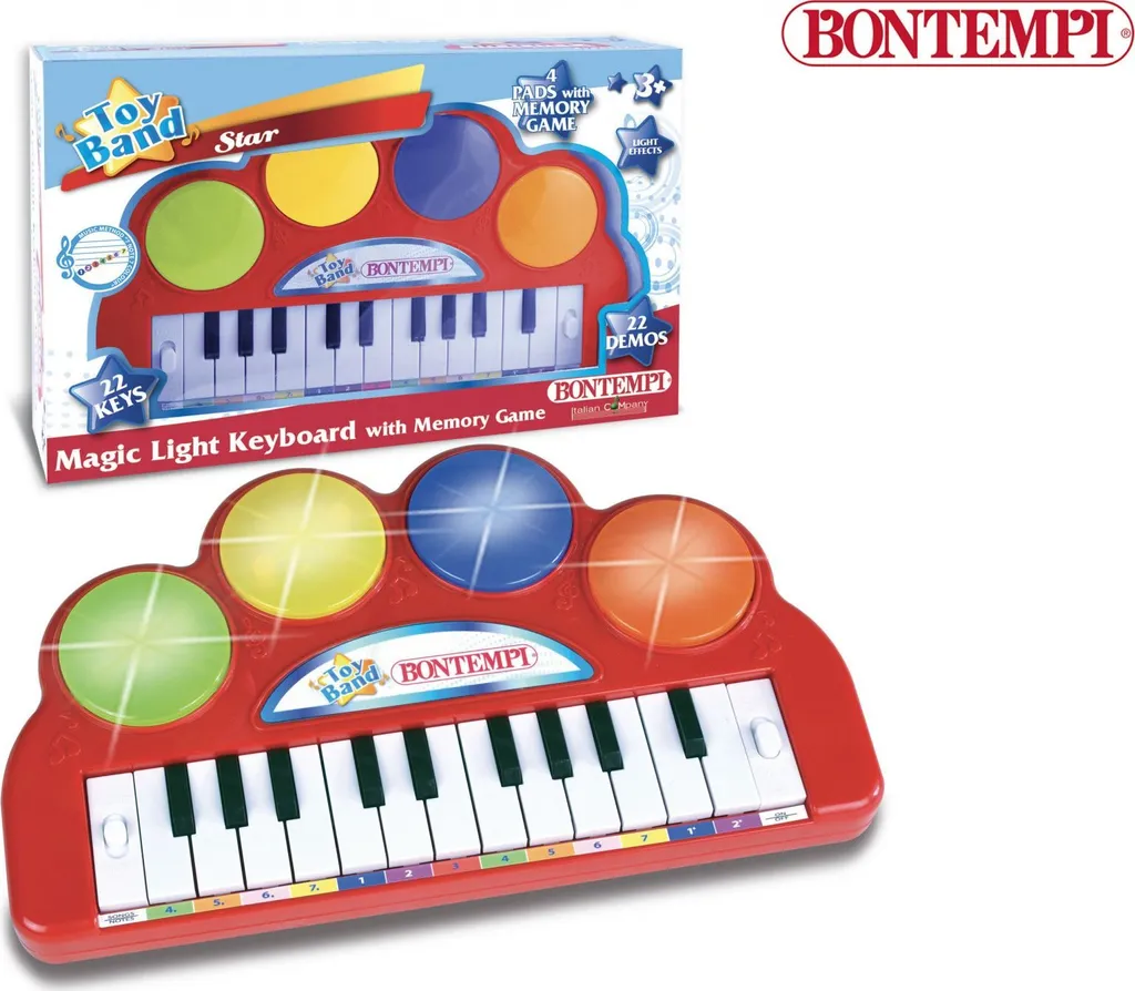 Jouet musical interactif Magic Light : clavier et percussions pour petit