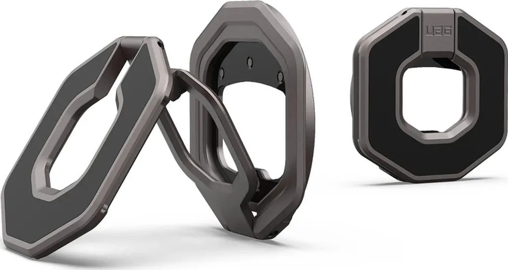 UAG Monarch Dual Magnetic Ring Stand MagSafe - Elegante Grigio Metallo