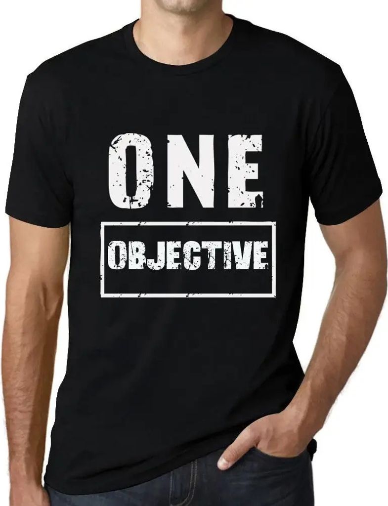 Herren Grafik T-Shirt Ein Ziel – One Objective – Öko-Verantwortlich Vintage Jahrgang Kurzarm Lustige Druck Geburtstag Geschenk Mann