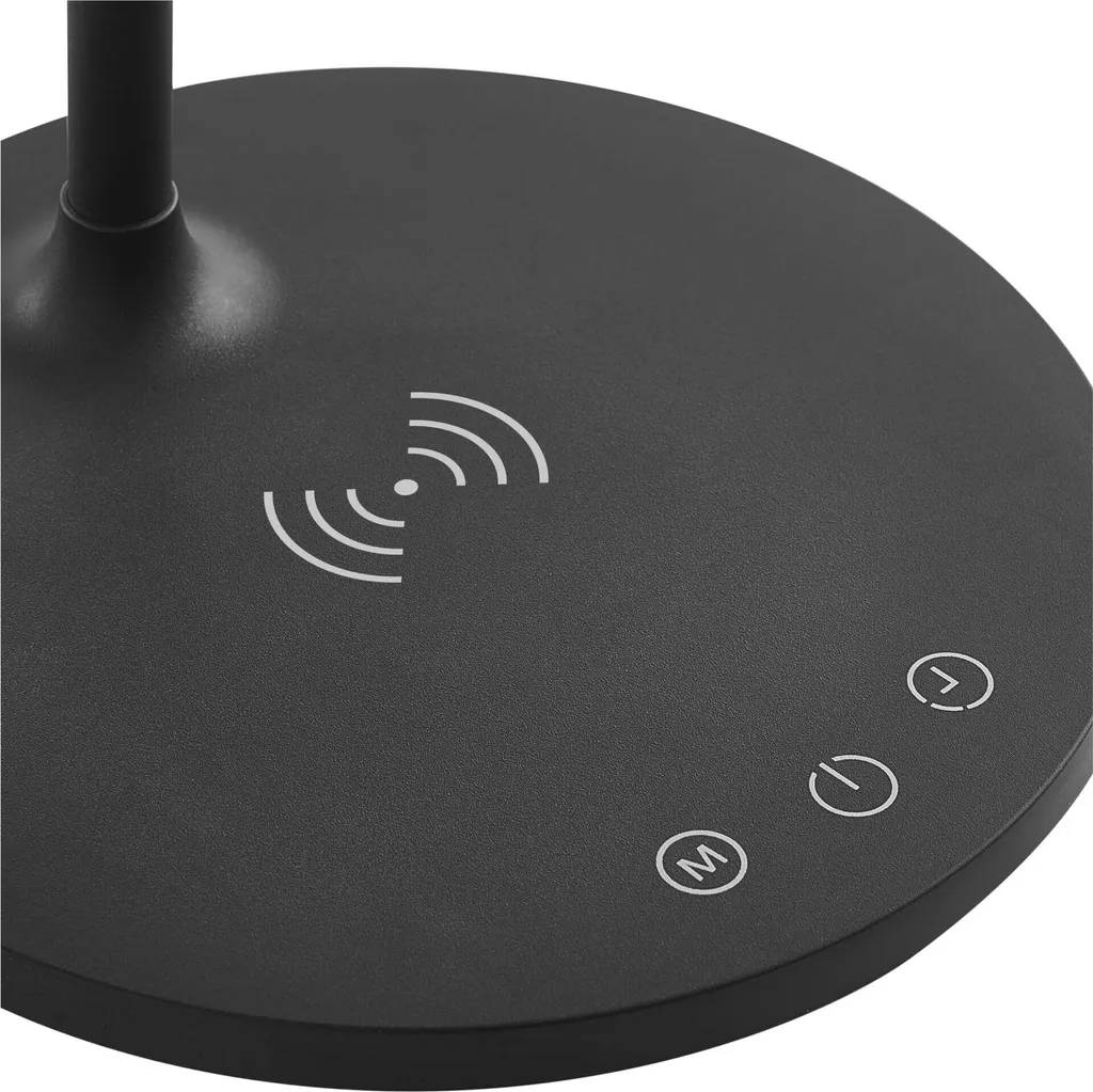 Lampada LED EMOS OSCAR 5.5W Nera | Ricarica Wireless e CRI 90+ | EMOS Z7637B - 16