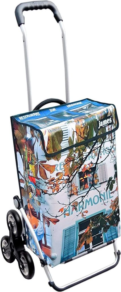James Einkaufstrolley - HARMONIE - stabiler Einkaufswagen mit individuellem Design - mehrfarbig: bunt in Ausführung: Royal-Treppensteiger