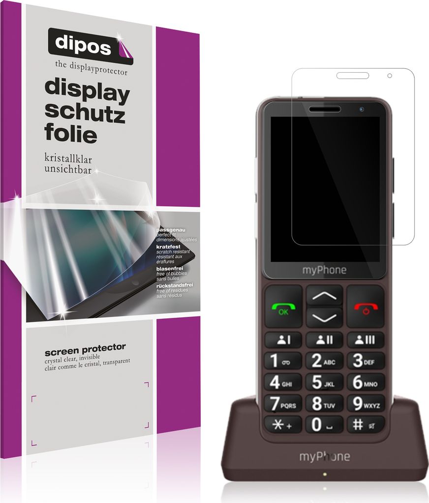 4x Schutzfolie für myPhone Bueno LTE klar Displayschutzfolie Folie Display Schutz dipos