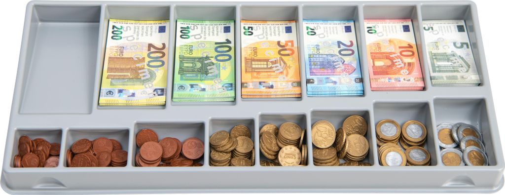 Betzold Rechengeld in Eurokasse, Ausführung: 65 Scheine + 110 Münzen