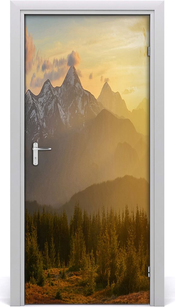 Tulup Türaufkleber 95x205 cm Dekorative Aufkleber Selbstklebend Wasserdichte Tapete Abnehmbar Schlafzimmer Wohnzimmer Wohnkultur - berg Sonnenunte...