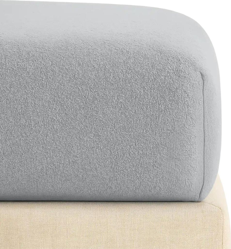 Prześcieradło frotte z gumką 140x200x30 cm szare, 100% Zdjęcie produktu 