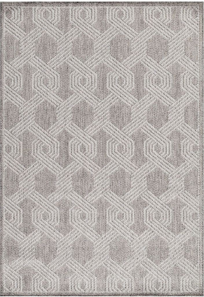 Outdoor Teppich Alessio Läufer, Farbe: Grau, Größe:60x100 cm