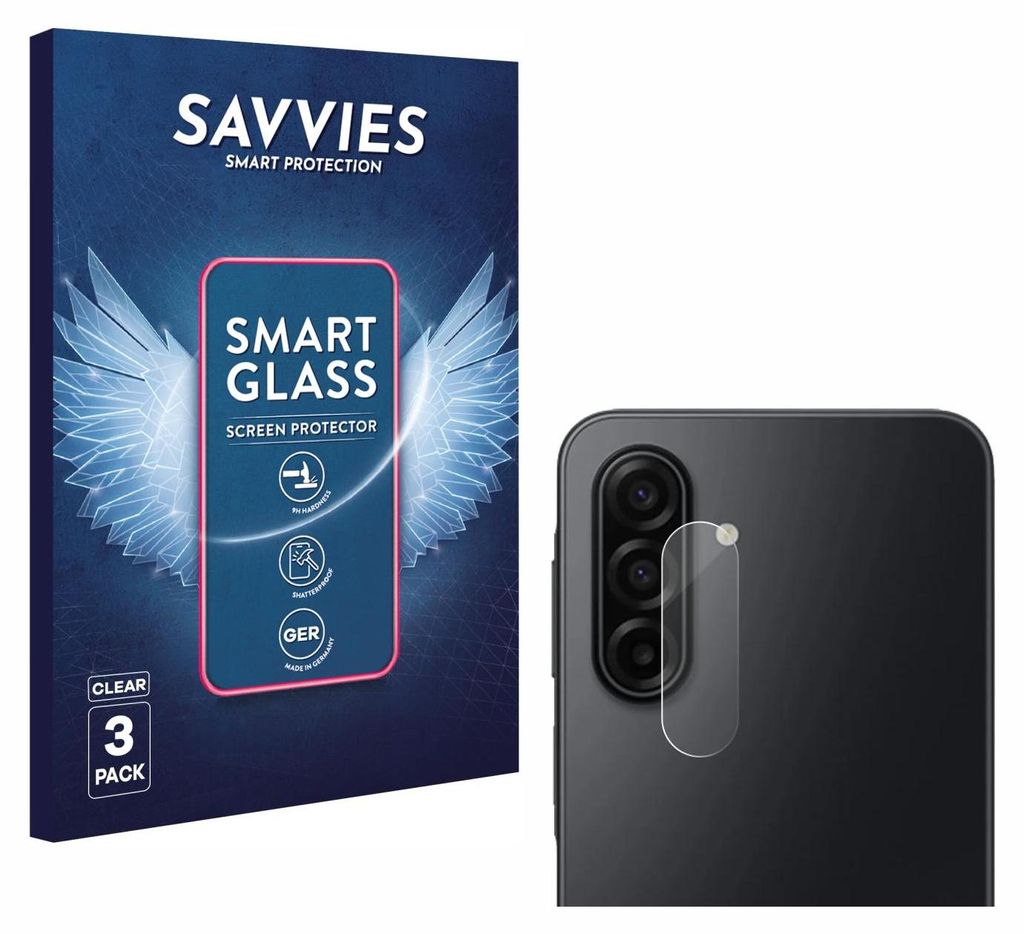 3x Savvies Schutzglas Folie für Samsung Galaxy A17 5G (NUR Produktbild 