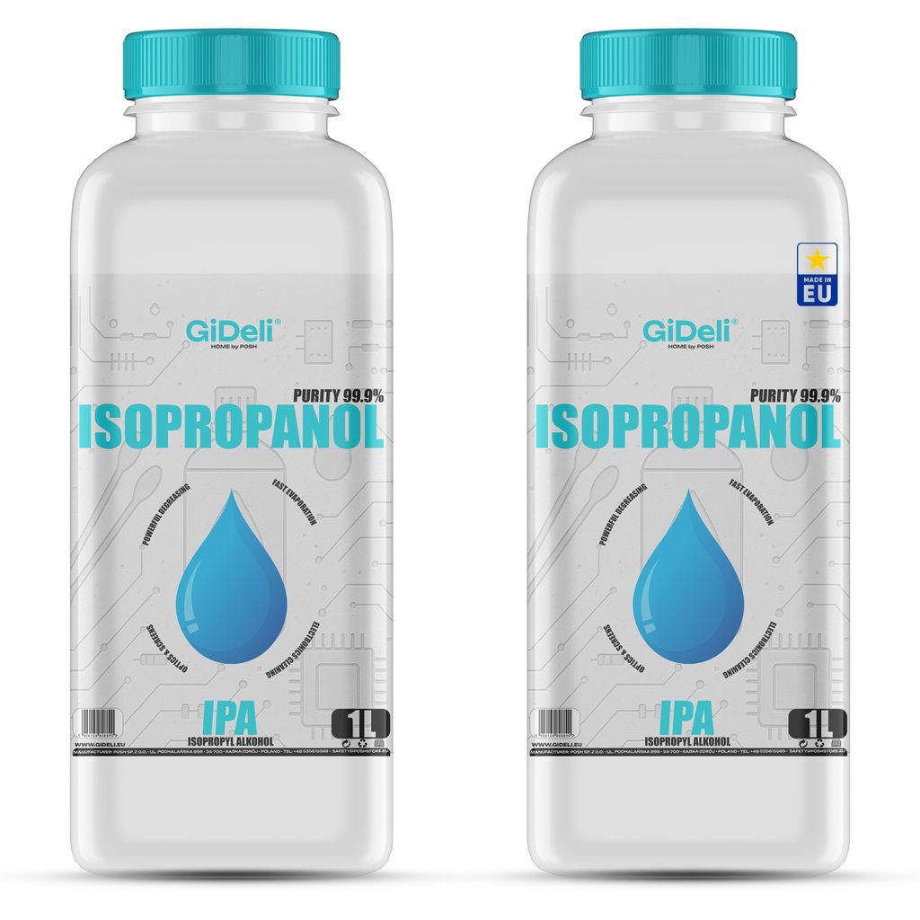 Isopropanol 2 liter, 99,9% IPA, reinigingsalcohol, Productafbeelding 