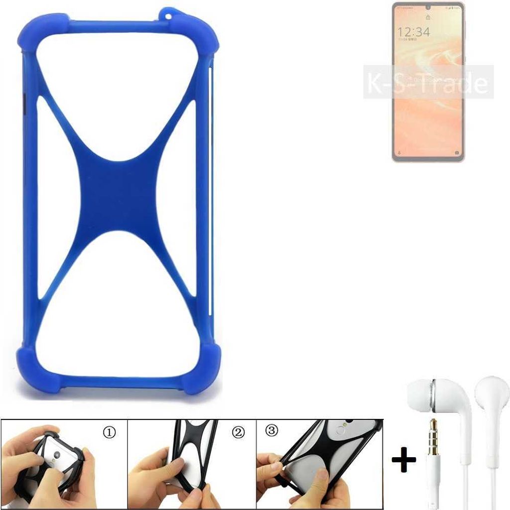 Handy Hülle kompatibel mit Sharp Aquos Sense6s Bumper Schutzhülle Silikon Schutz Hülle Cover Case Silikoncase Silikonbumper TPU Softcase