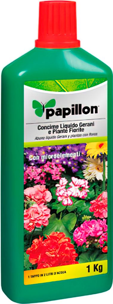 Flüssiger Dünger Papillon für Geranien und Blumen 1 kg