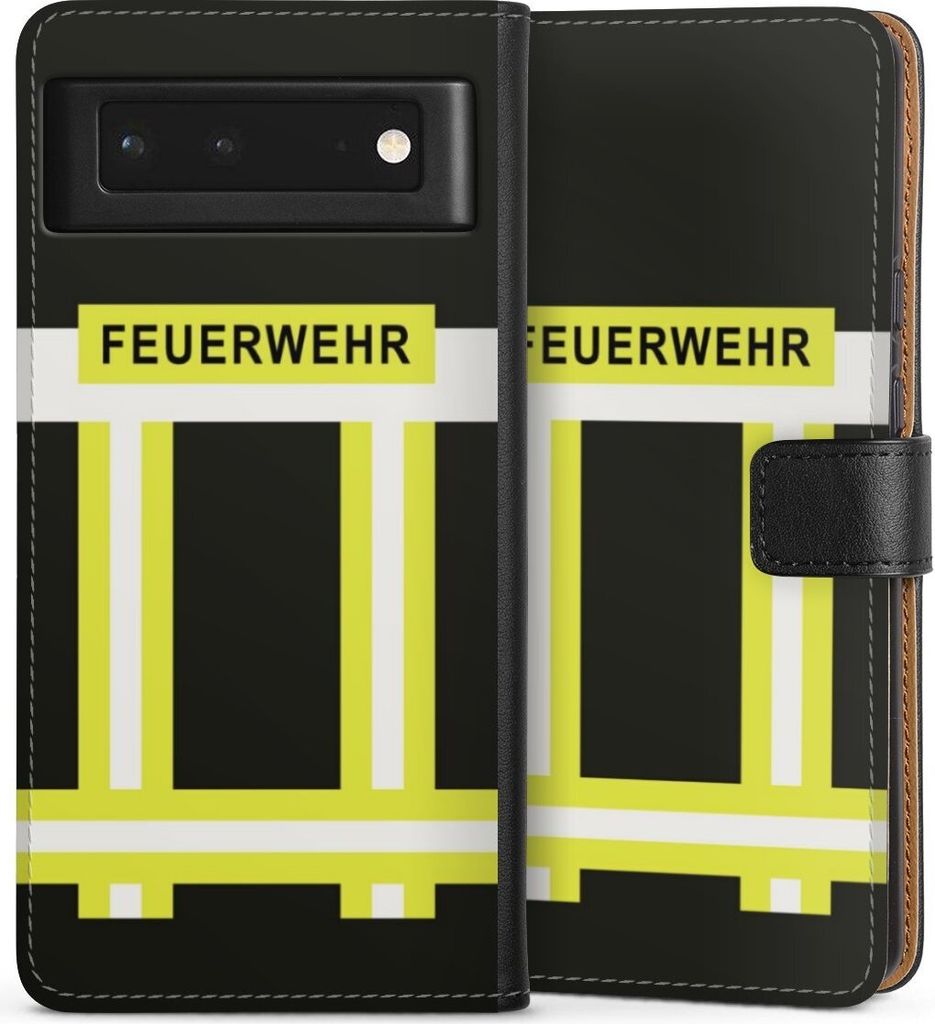 DeinDesign Klapphülle für Google Pixel 6 Handytasche Lederhülle Tasche Beruf Feuerwehr Feuerwehrmann