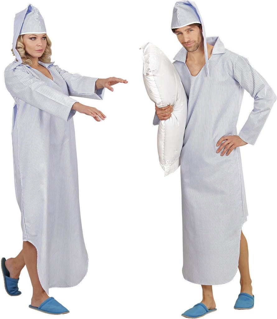 Kostüm Schlafwandler Nachthemd+Mütze M/L weiß Produktbild 