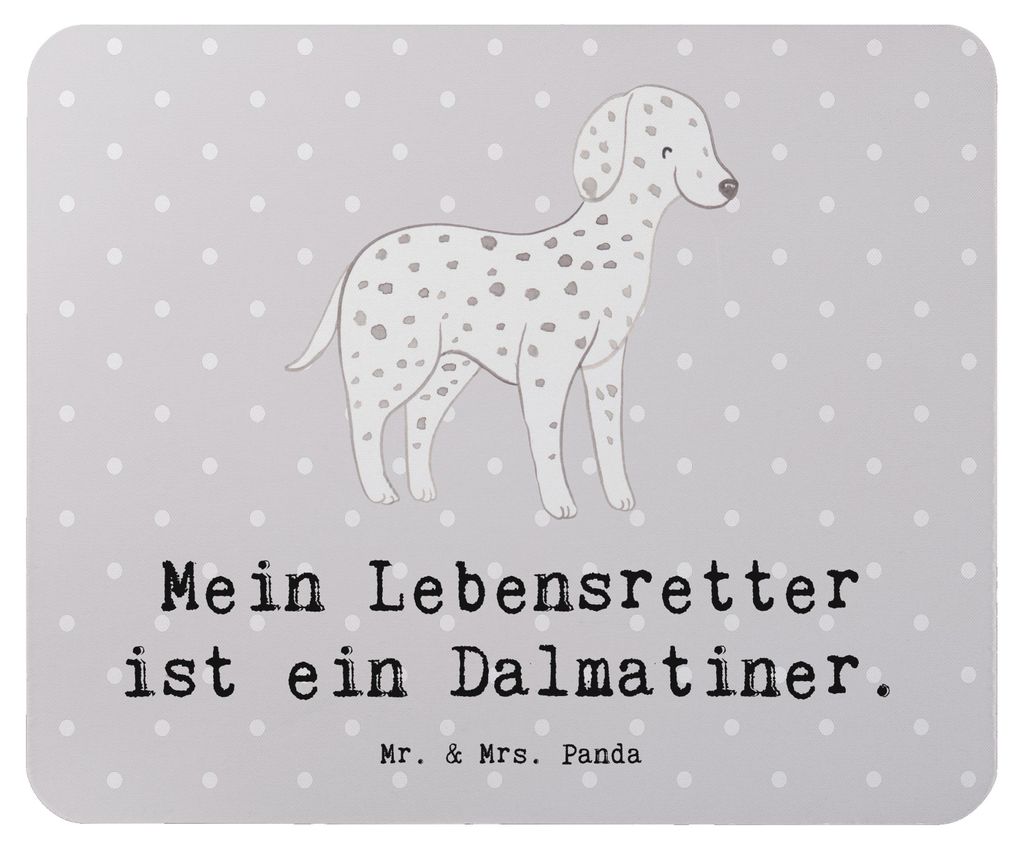 Mr. & Mrs. Panda Mouse Pad Dalmatiner Lebensretter - Grau Pastell - Geschenk, mousematte, Dalmatinac, mauspad pc, mausteppich, Mousepad
