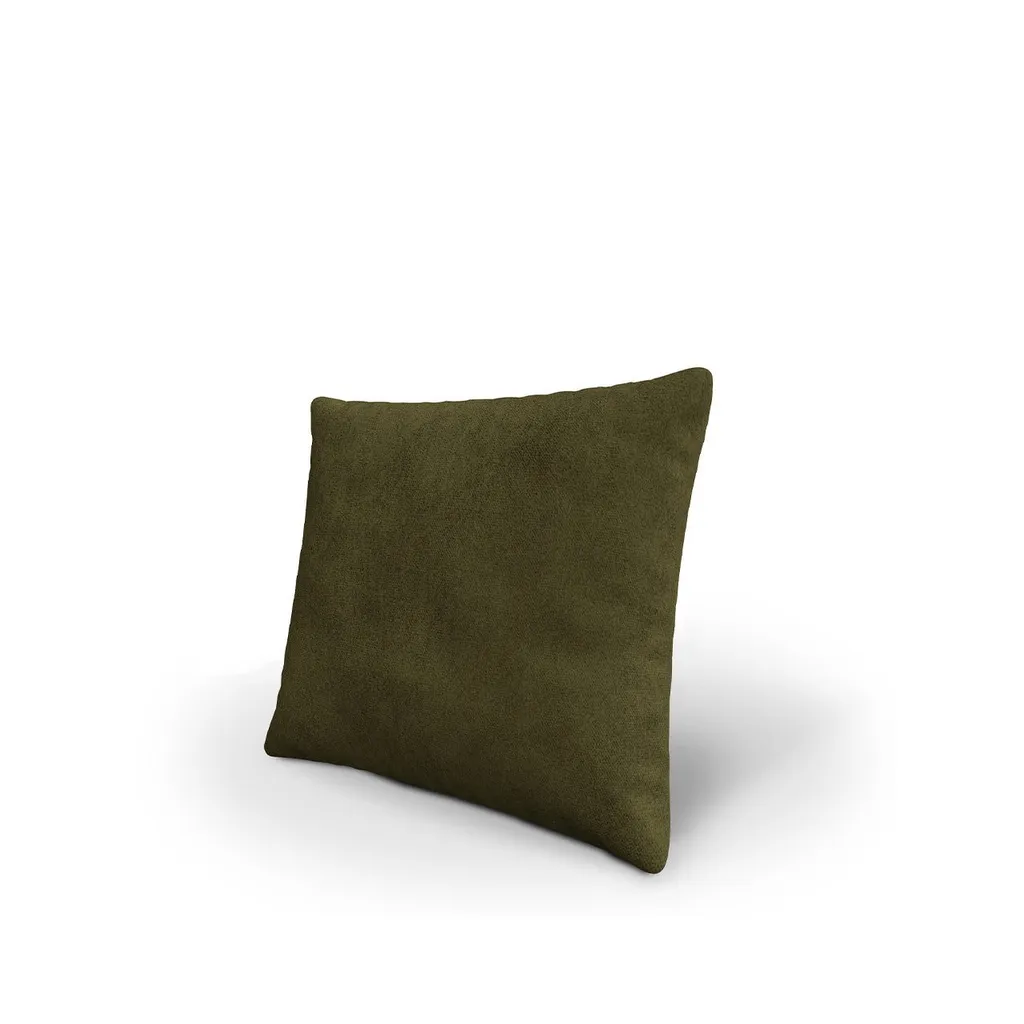 Coussin décoratif 50x50 cm ZANE olive foncé pour canapé chic