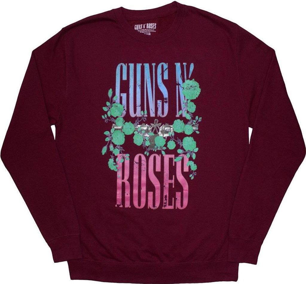 Guns N Roses - "Guns & Vine" Sweatshirt für Herren/Damen Uni RO12503 (M) (Bordeauxrot)