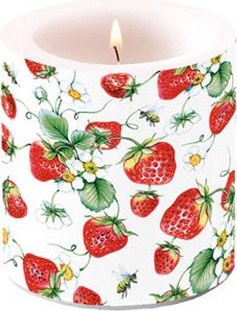 Kerze klein – Candle small – Format: Ø 7,5 cm x 9 cm – Brenndauer: 35