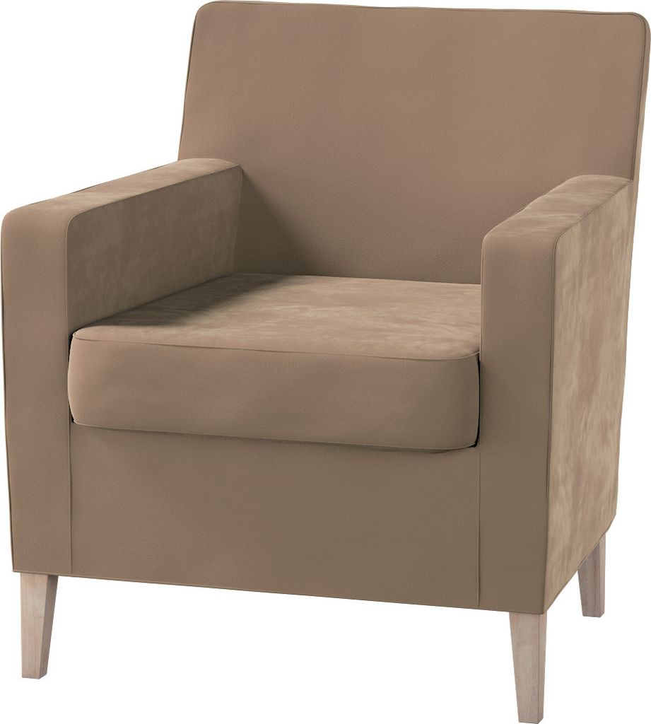Dekoria Bezug für Karlstad Sessel (hoch), beige, Sesselhusse, Karlstad Sessel (hoch)