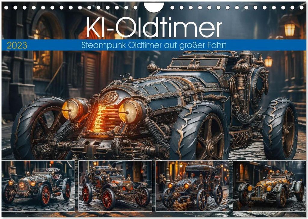 KI-Oldtimer (Wandkalender 2026 DIN A4 quer), CALVENDO Monatskalender