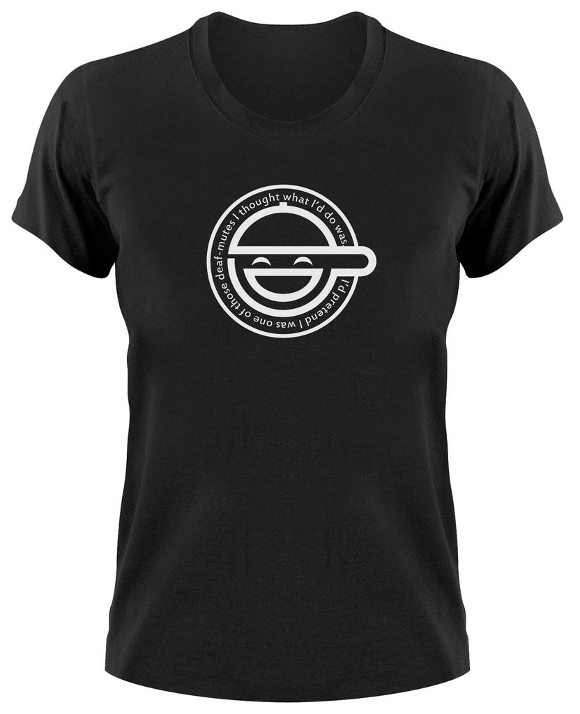 Styletex23 T-Shirt The Laughing Man Fan Logo, Damen schwarz, M