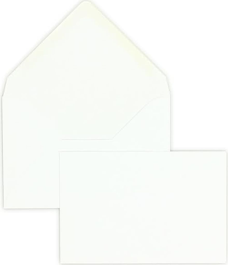 Briefumschläge 86x128mm 120g/qm gummiert VE=100 Stück weiß Produktbild 