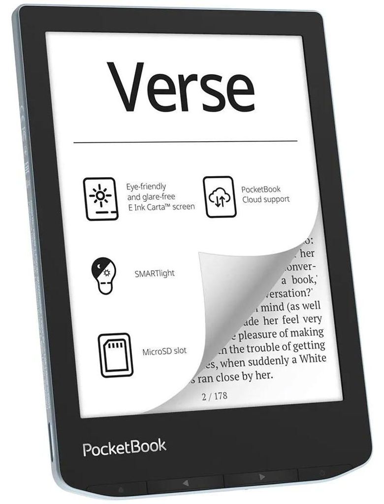 PocketBook Verse, 15,2 cm (6"), E Ink Carta, 758 x 1024 Produktbild 