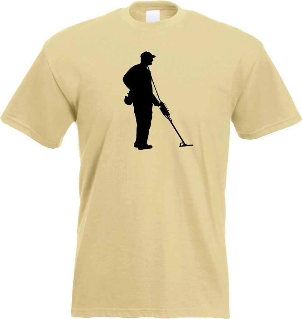 Kiwistar - T-Shirt - Khaki - Metalldetektor Schatzsuche Motiv Bedruckt Funshirt Design Print - mit Motiv Bedruckt - Funshirt Design - Sport - Freiz...