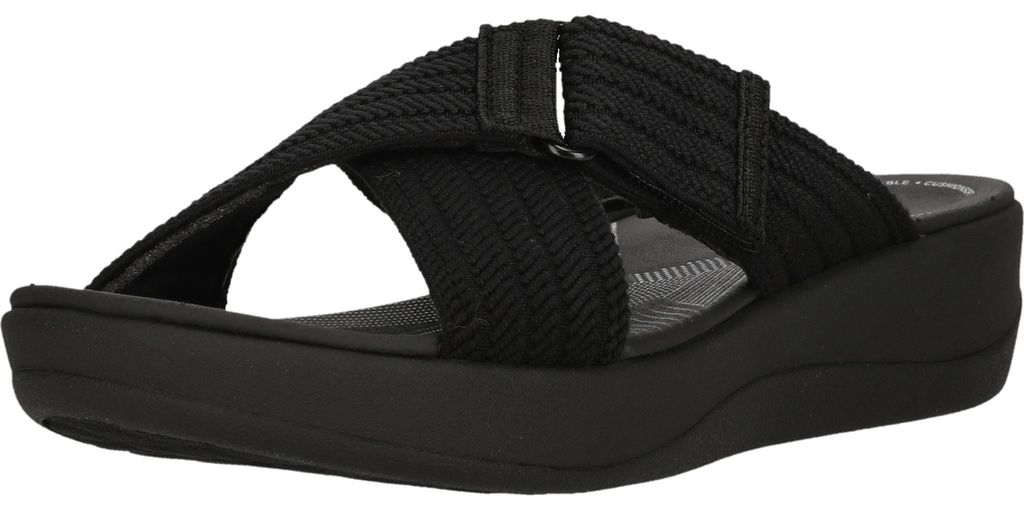 CLARKS Sandalen Arla Wave im superbequemen Slip-On-Design 1001 Black 41,5