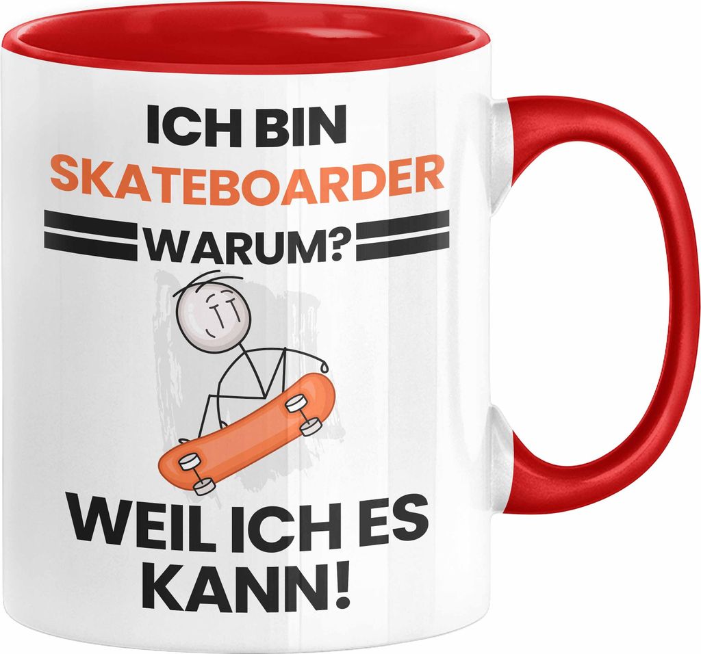 Skateboarder Geschenk Tasse Lustiger Spruch Ich Bin Skateboarder Warum Weil Ich Es Kann Geschenkidee Bester Skateboarder Geburtstag Kaffee-Becher (...