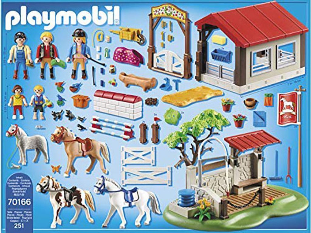 Playmobil 70166 Country Life großer Ponyhof Reiterhof Bauernhof mit Stall 251pc 