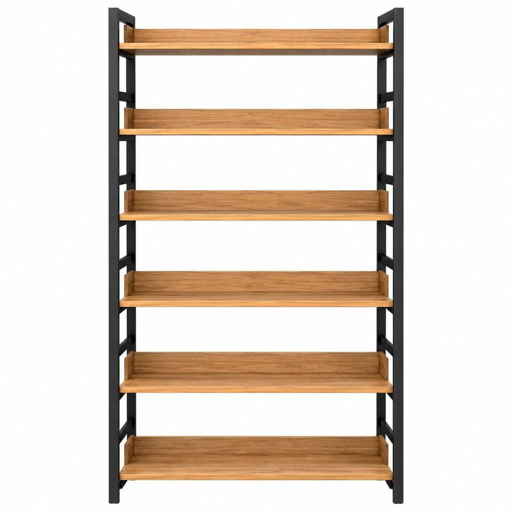Rustykalna biblioteczka drabinkowa z 6 półkami – 174 cm Zdjęcie produktu 