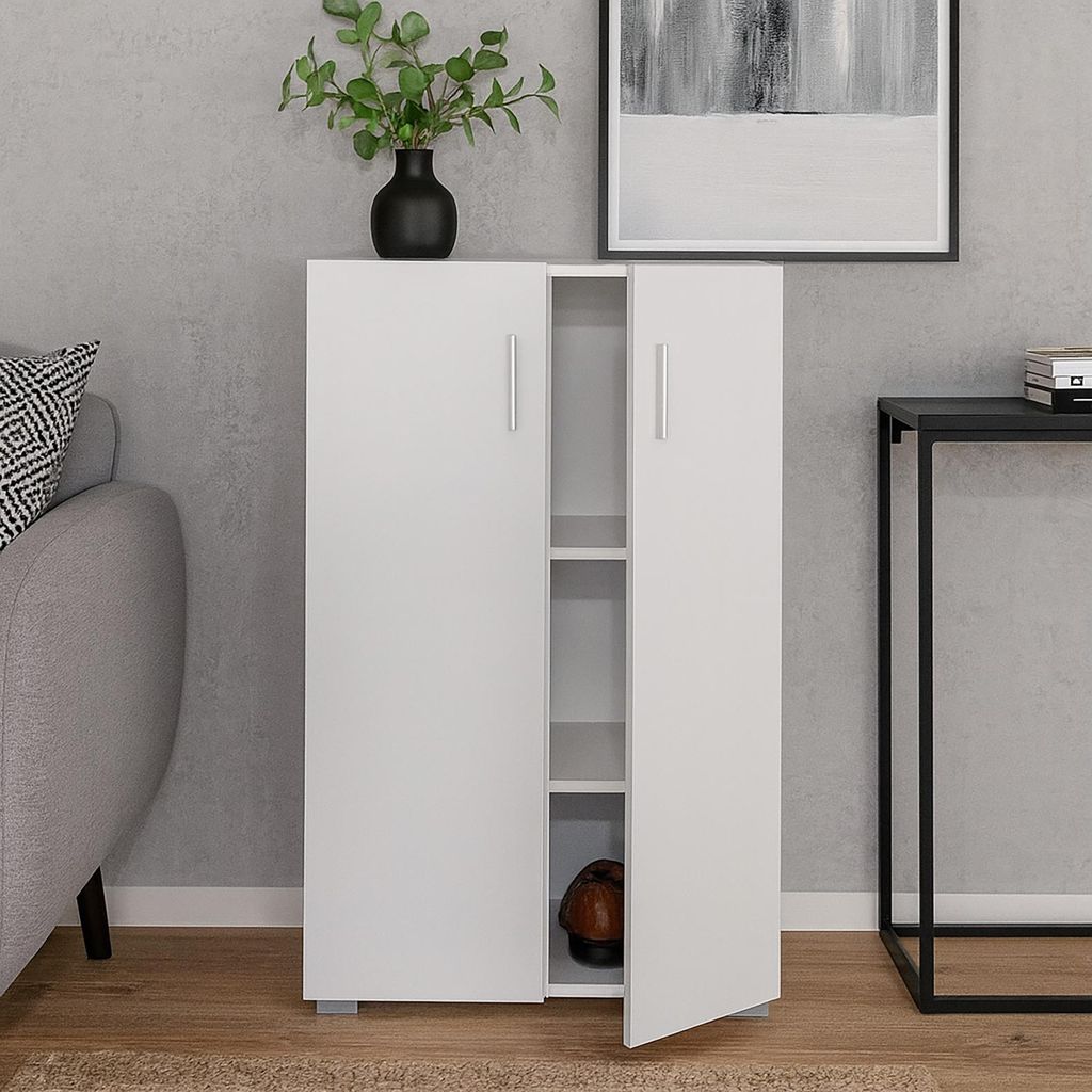 Kommode Thekla 2 türig Schrank Holzoptik vielseitig Produktbild 
