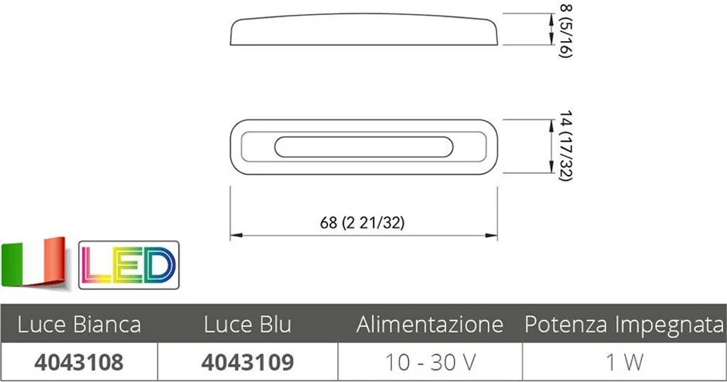 Quick Italy SSR 2 Onglet Bleu LED Éclairage Argent - Interrupteur de Bord