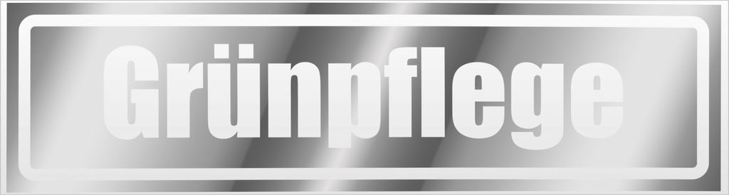 Kiwistar Grünpflege invertiert Magnetschild Schild magnetisch - 45cm Chrom - Magnetfolie für Auto PKW Kfz