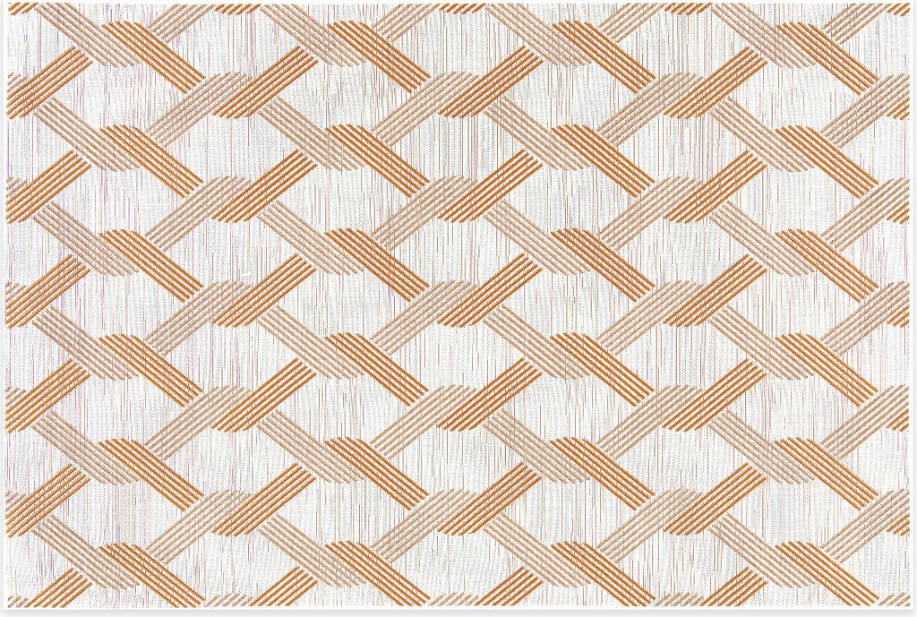 In- & Outdoor Teppich JORIS, Serie "Tavon", Creme-Orange, 120 x 170 cm