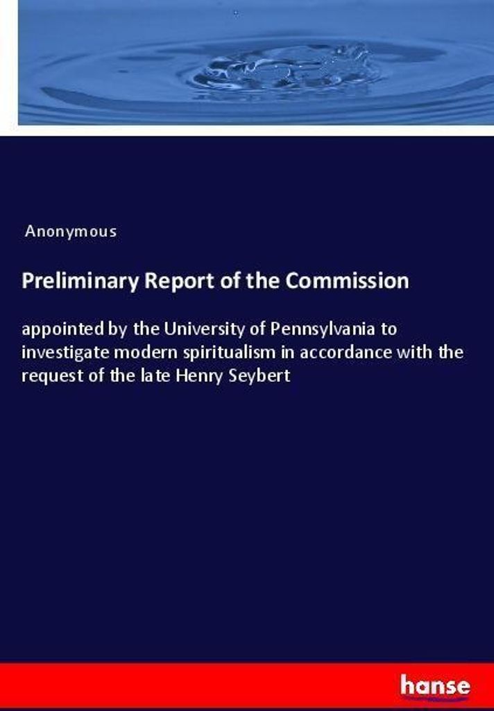 Preliminary Report of the Commission