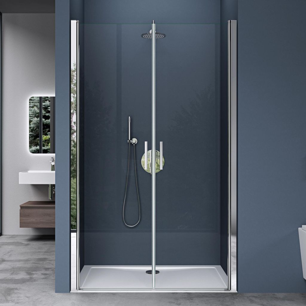 doporro Double porte de douche transparent 90 à l'italienne Image du produit 