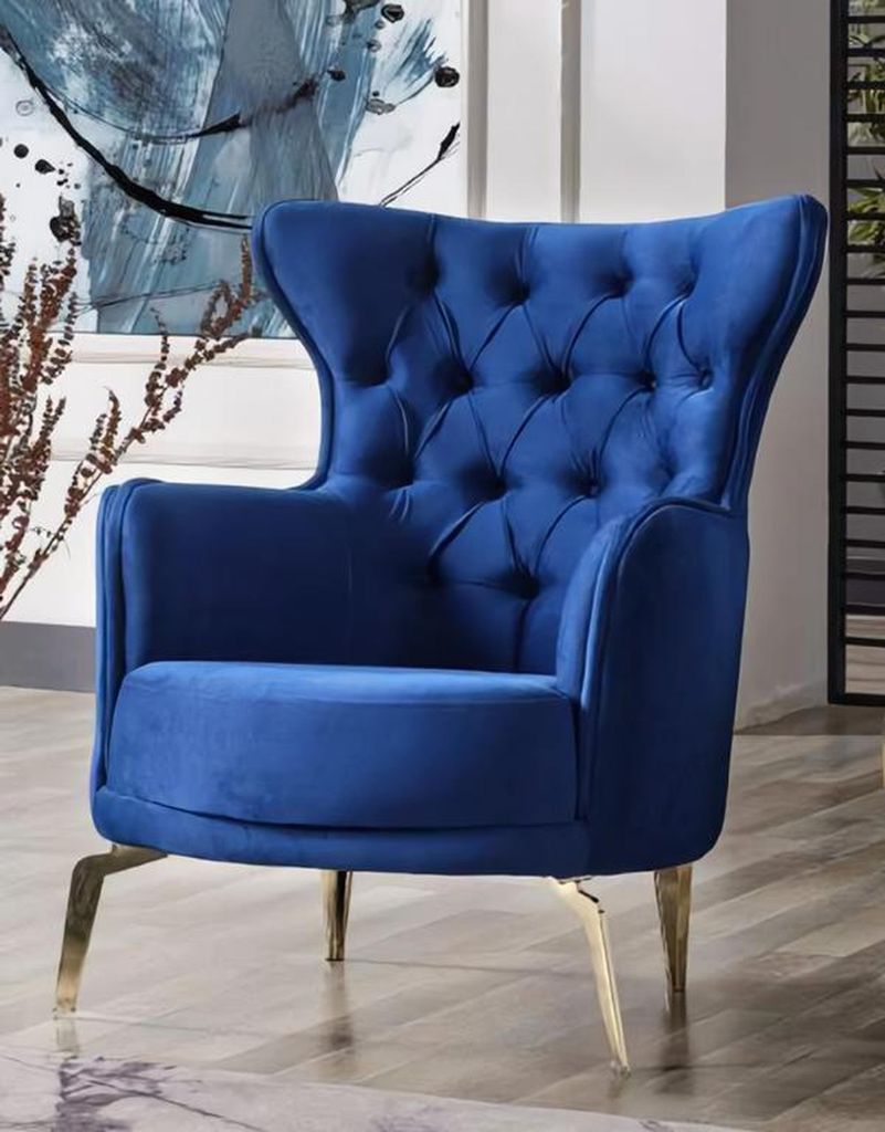 Sessel Design Couch Relax Hochwertig Textil Polster Sitzer Luxus Chesterfield