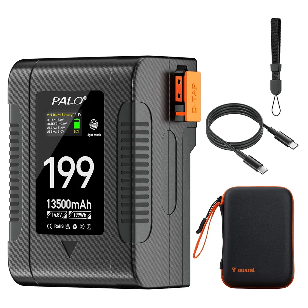 Batterie pour Caméra Professionnelle BP-199W-C V-Mount Écran Tactile